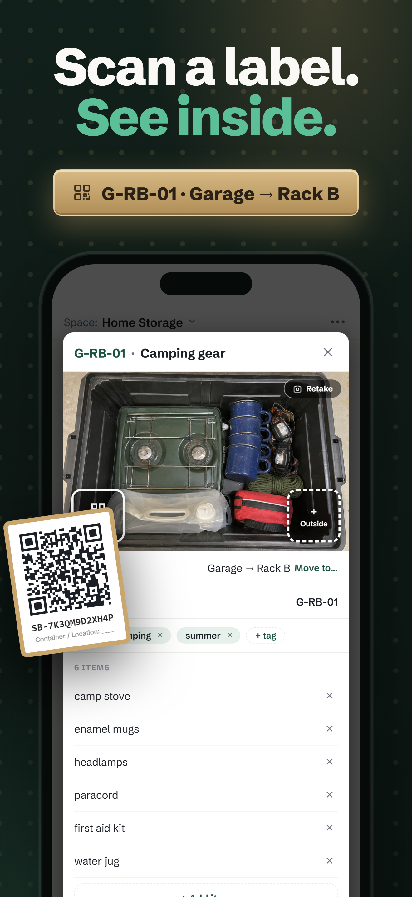Scan a label. See inside.