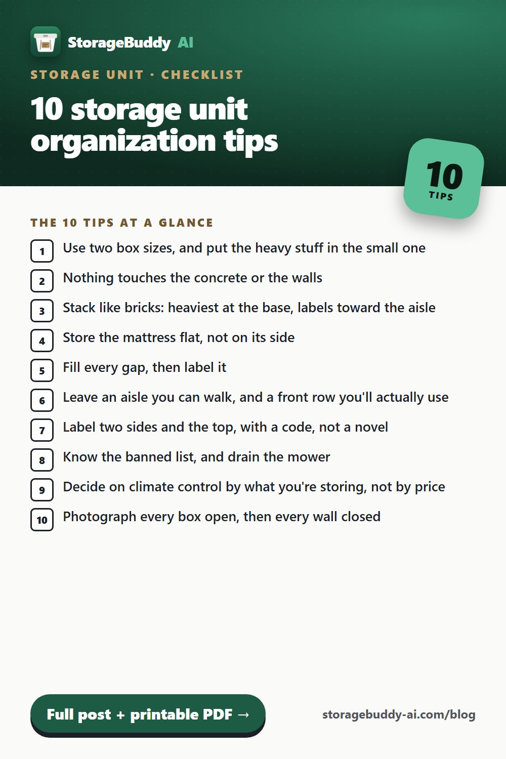 Checklist pin